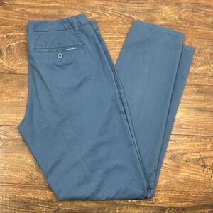 Bonobos Golf Pants Mens 31x32 Blue Slim Fit Chino Flat Front Casual Dress Pant